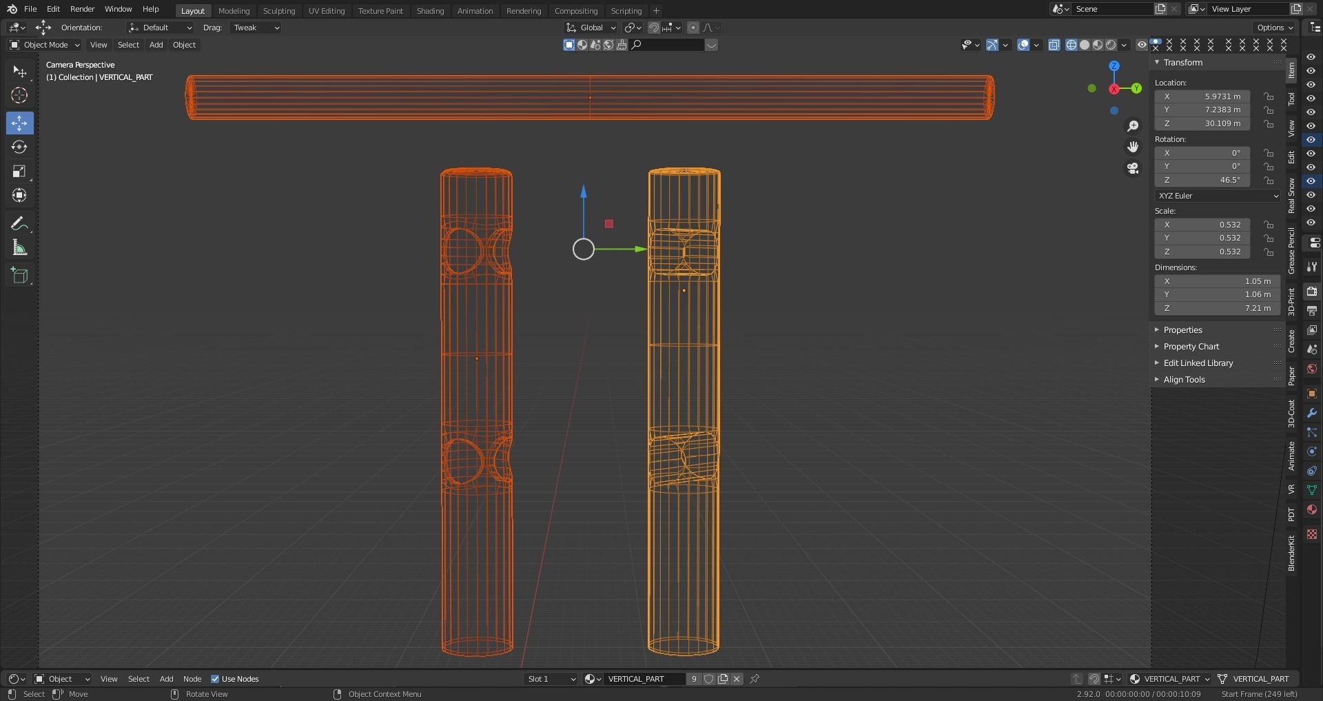 MODULAR WOOD FENCE 3D model_9