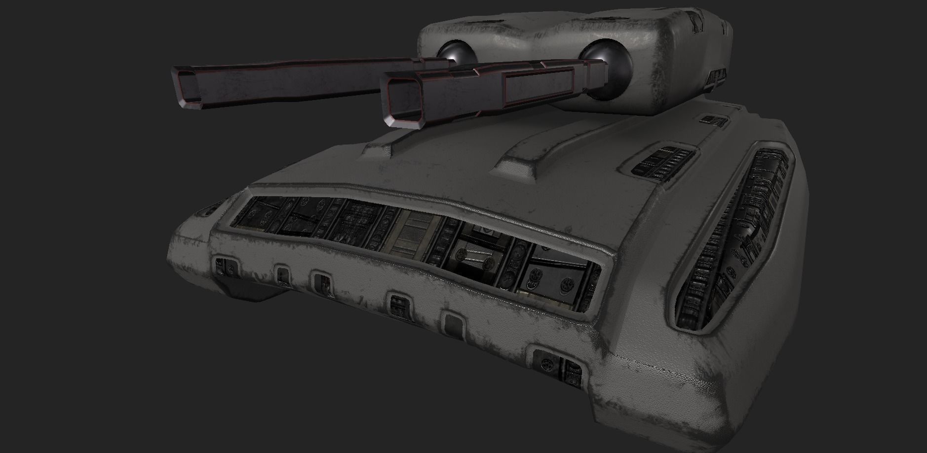 Scifi Tank 3D model_6