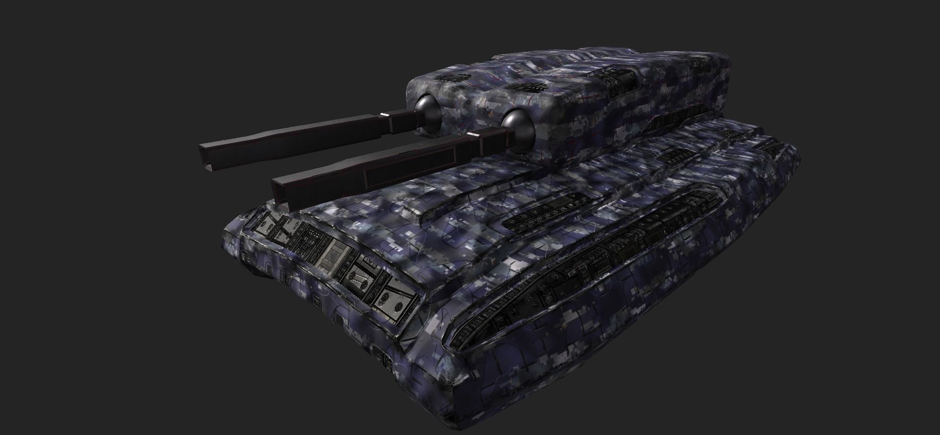 Scifi Tank 3D model_7