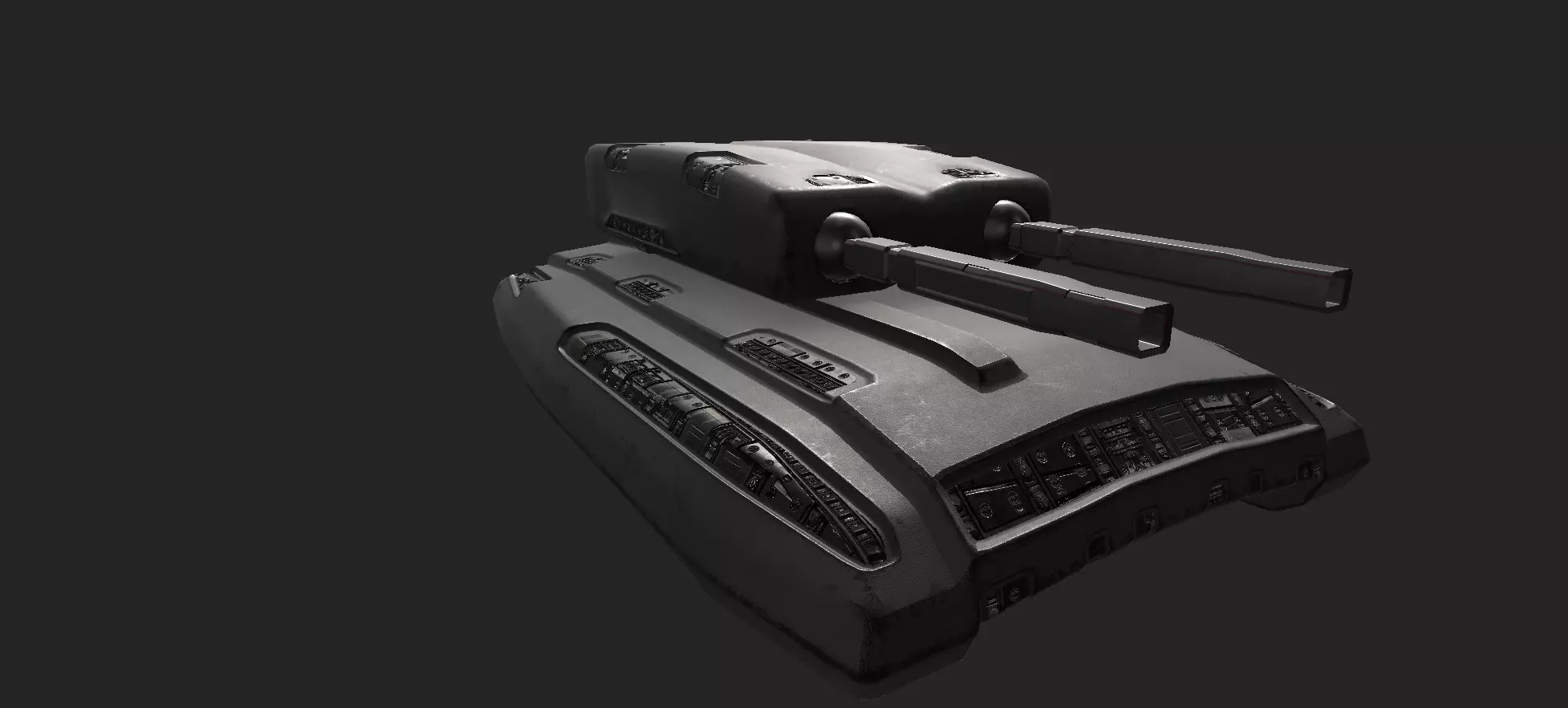 Scifi Tank 3D model_0