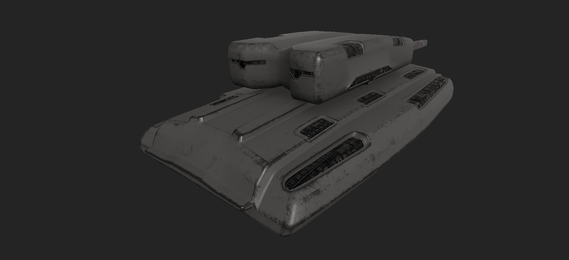 Scifi Tank 3D model_2