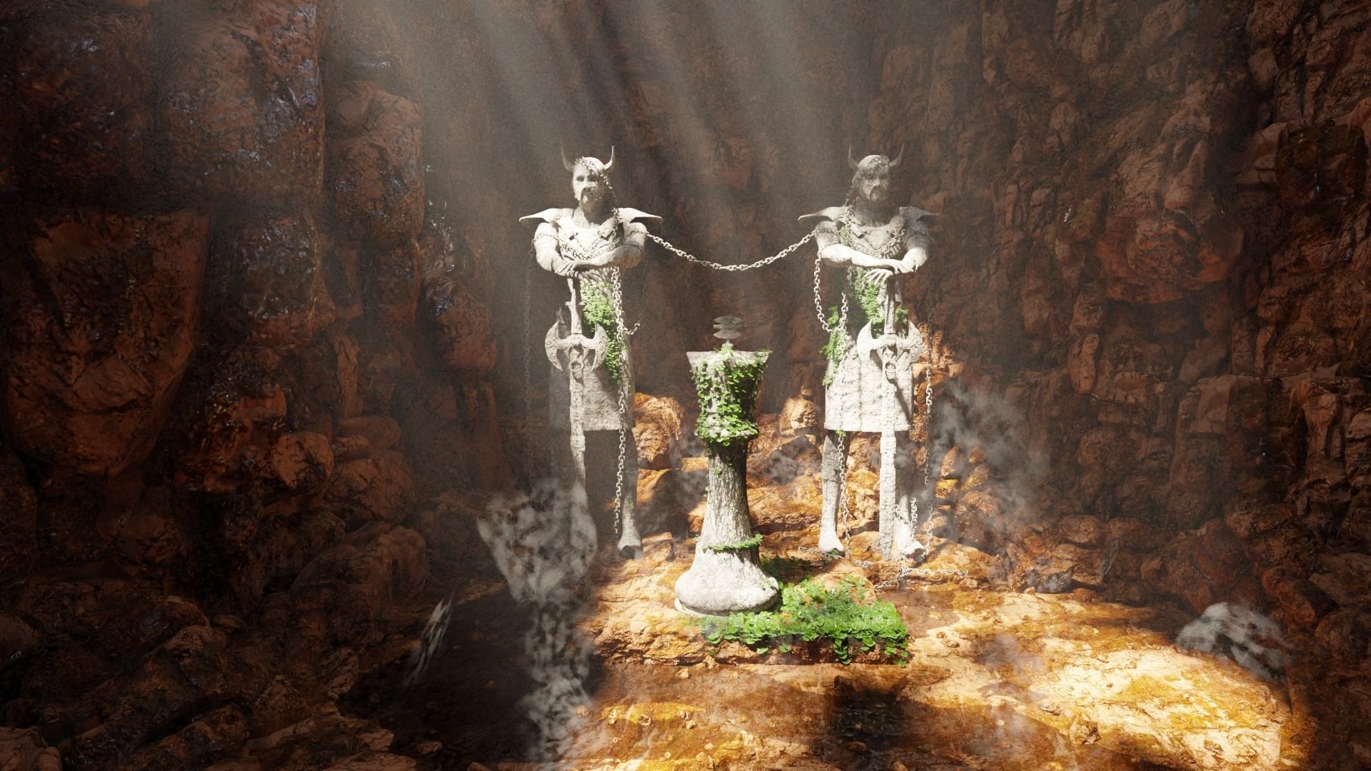 Guarded King Scene 3D model_2