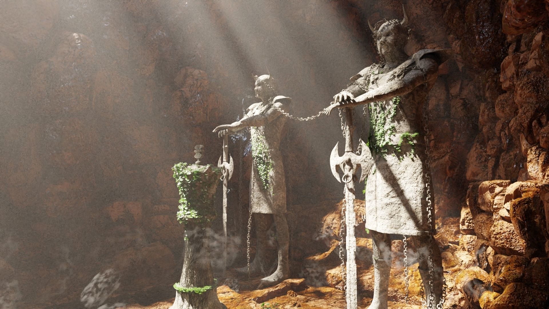 Guarded King Scene 3D model_5
