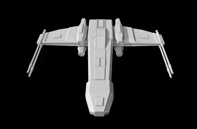 Low poly Star wars X-wing
