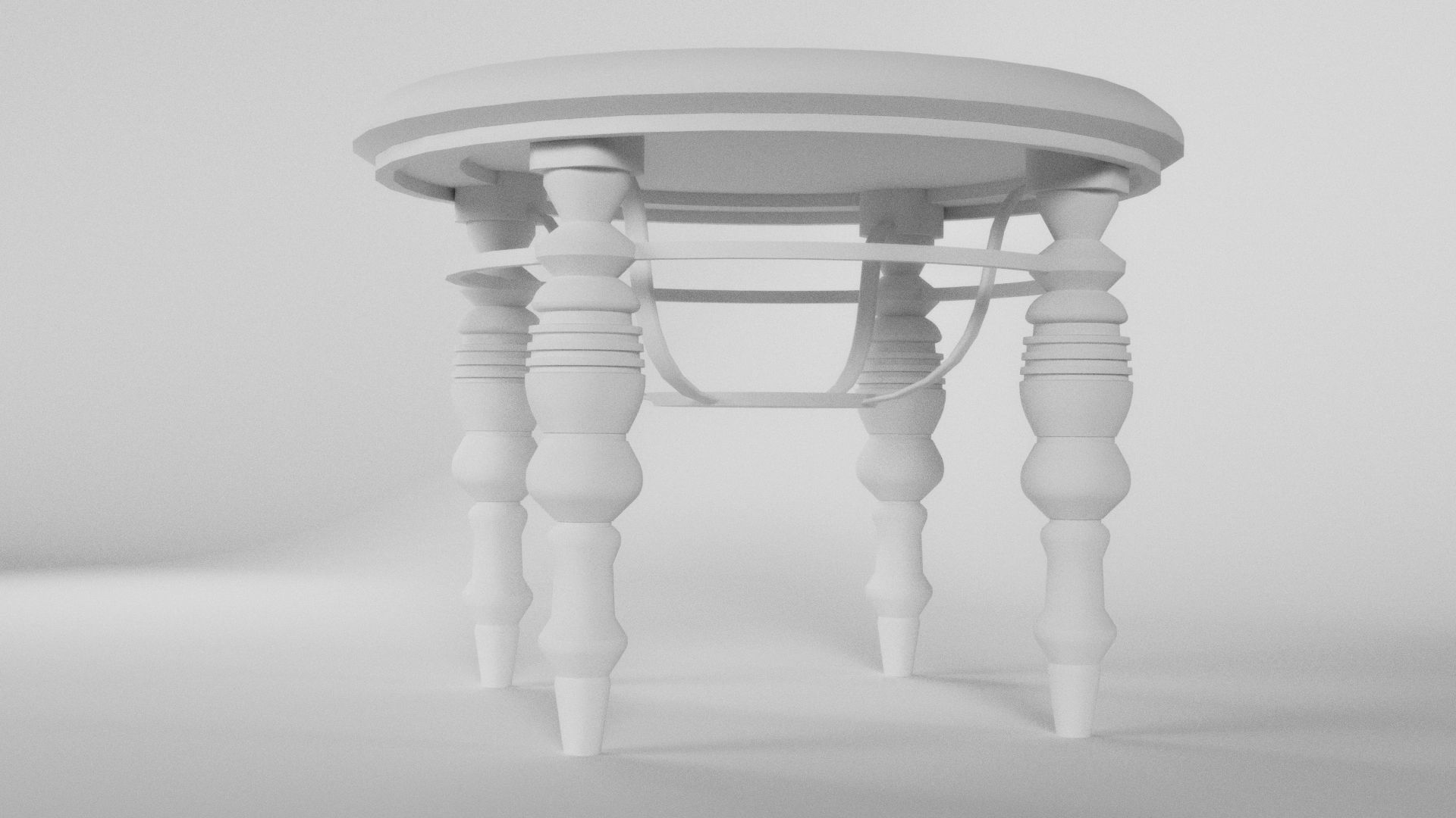 Game-ready table prop Low-poly 3D model_6