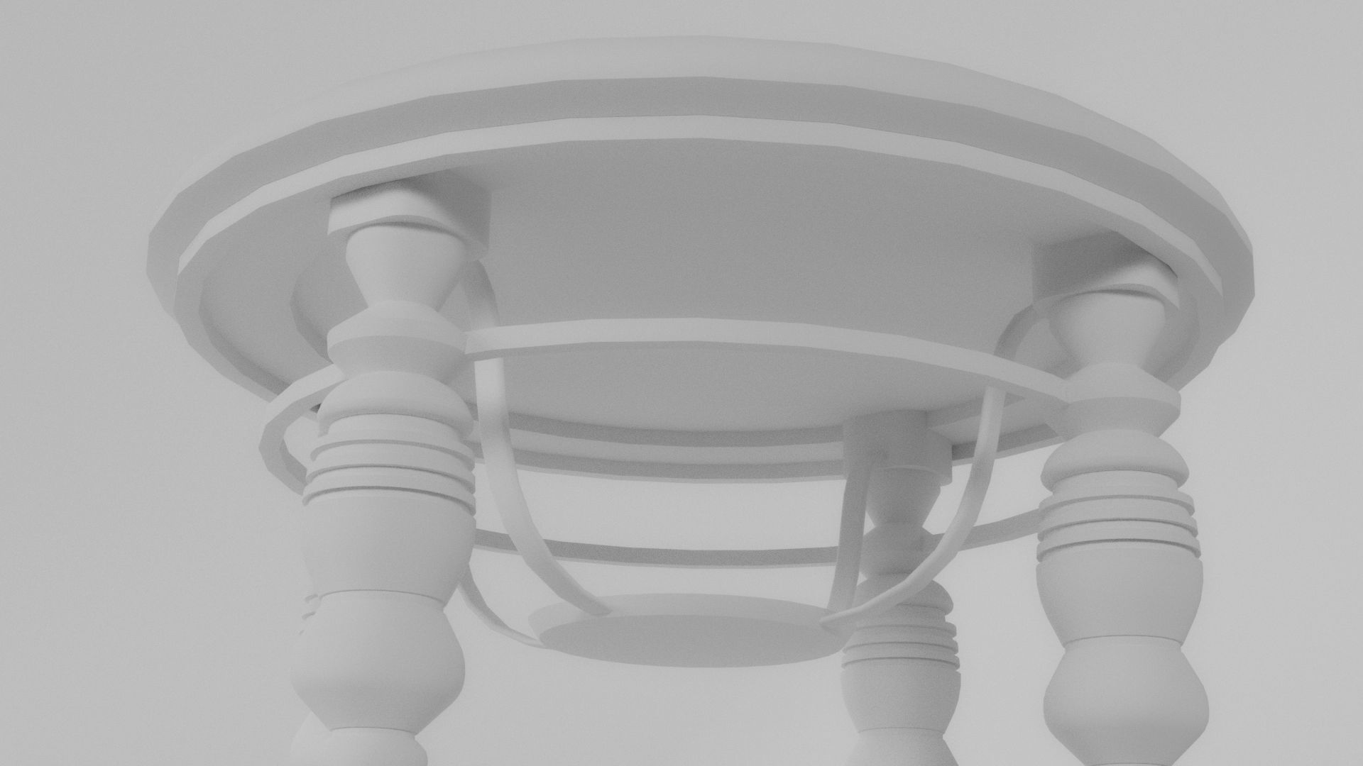 Game-ready table prop Low-poly 3D model_5