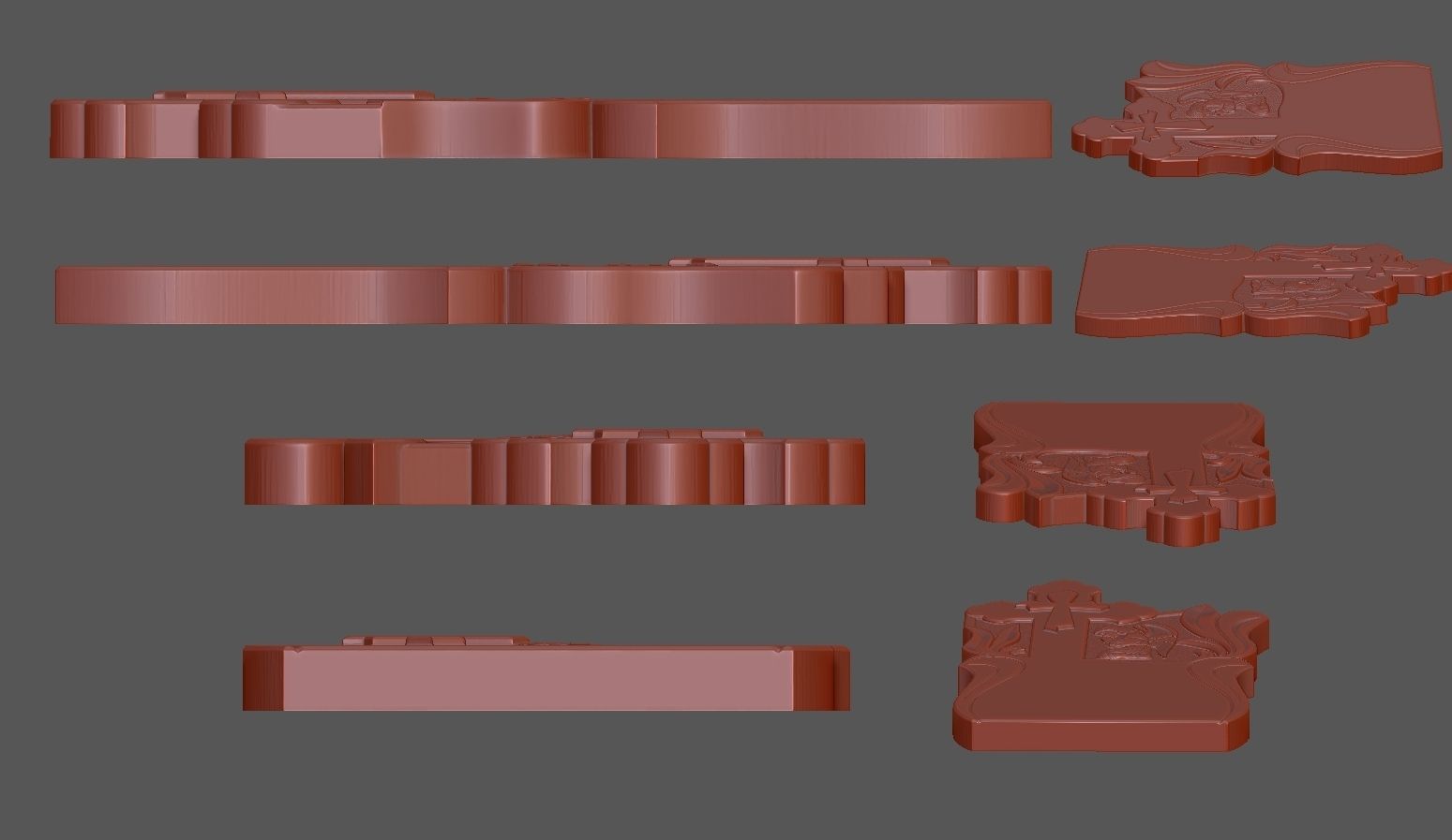 Memorial Tombstone with Cross for cnc Carving 3D print model_5