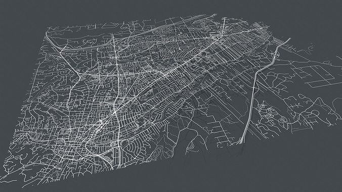 Cityscape Santa Fe New Mexico USA 3D model 6