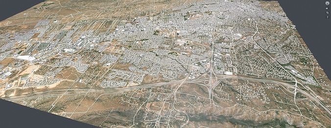 Cityscape Santa Fe New Mexico USA 3D model 7
