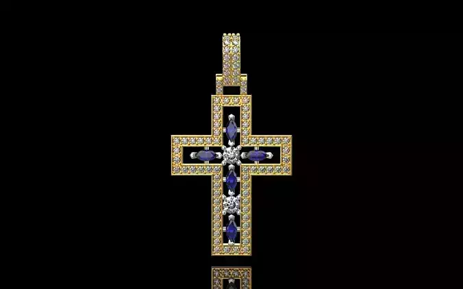cross with stones