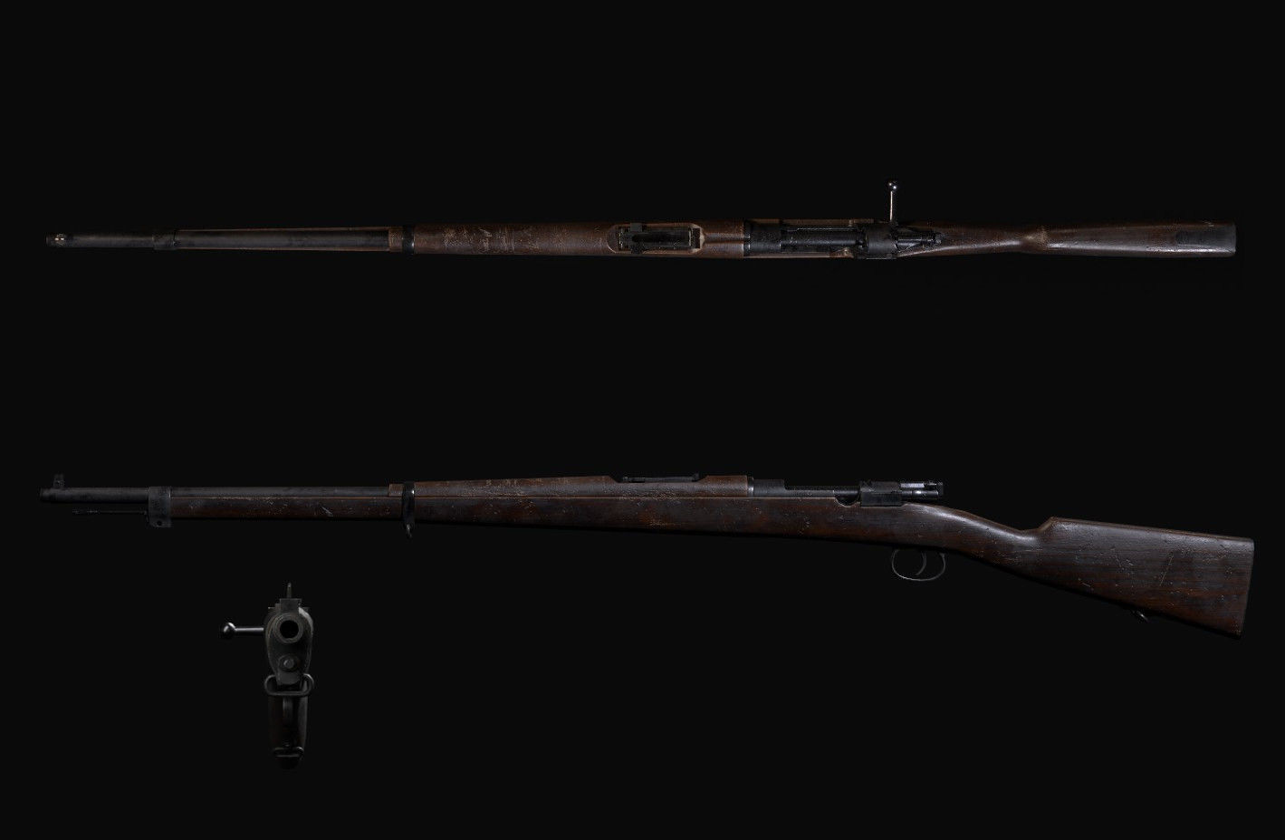 Swedish Mauser - Gevar m96 Low-poly 3D model_1