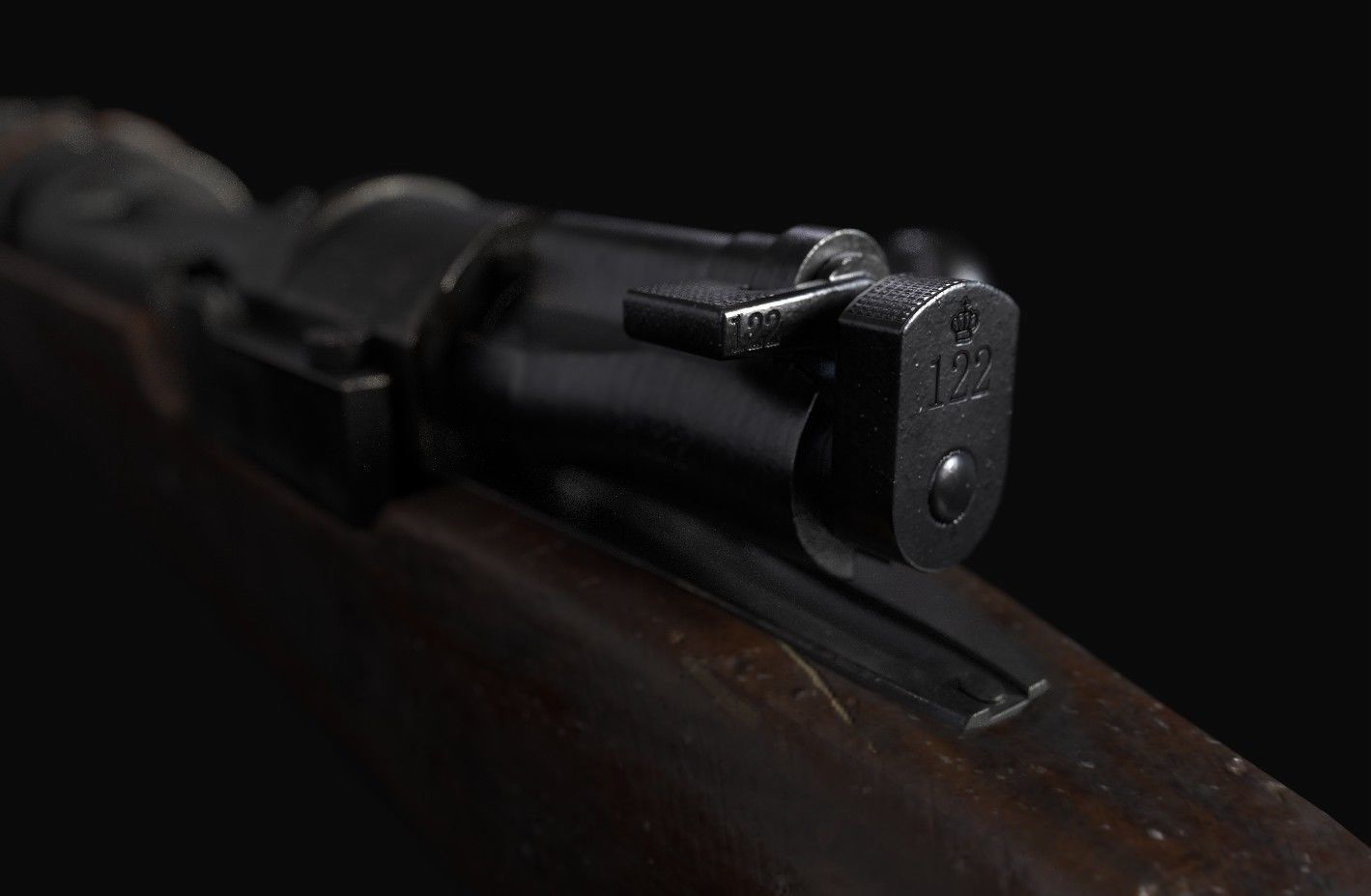 Swedish Mauser - Gevar m96 Low-poly 3D model_6