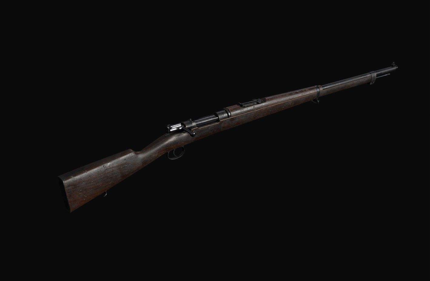 Swedish Mauser - Gevar m96 Low-poly 3D model_4