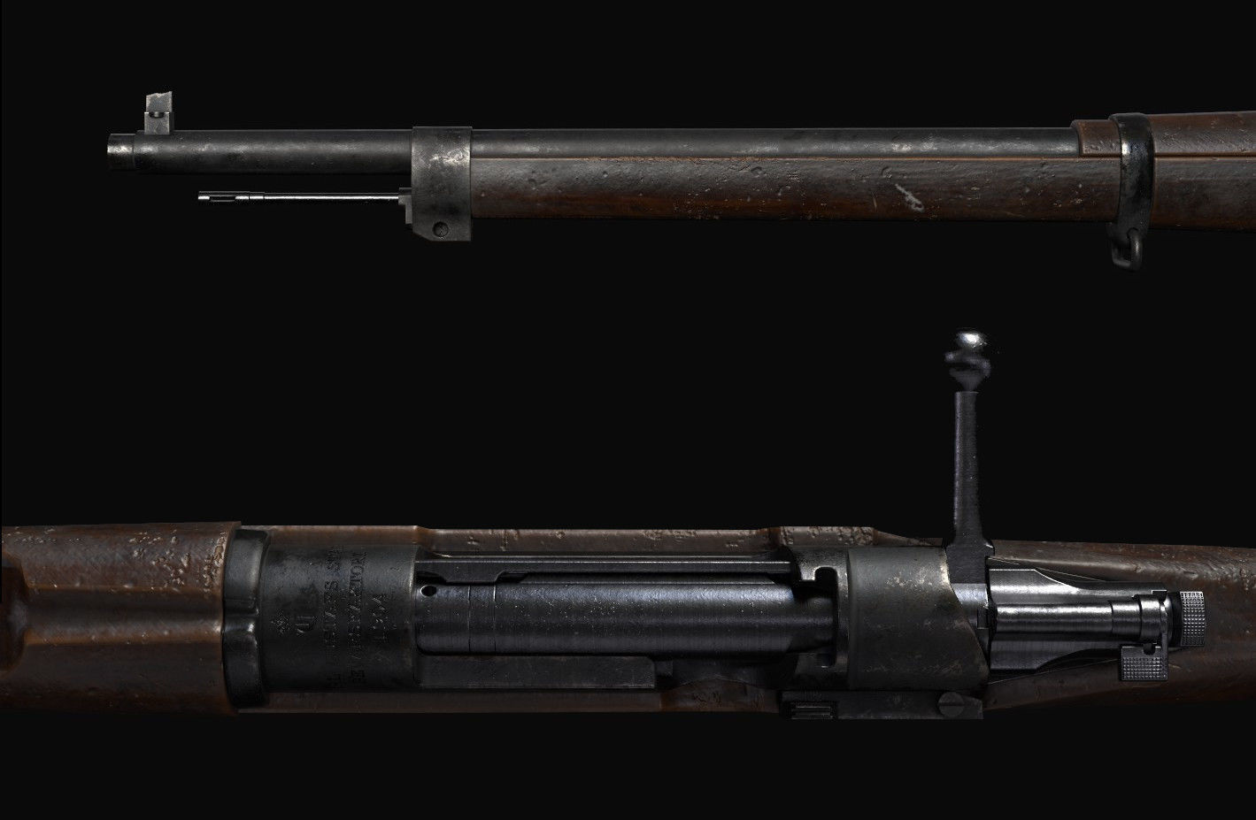 Swedish Mauser - Gevar m96 Low-poly 3D model_3