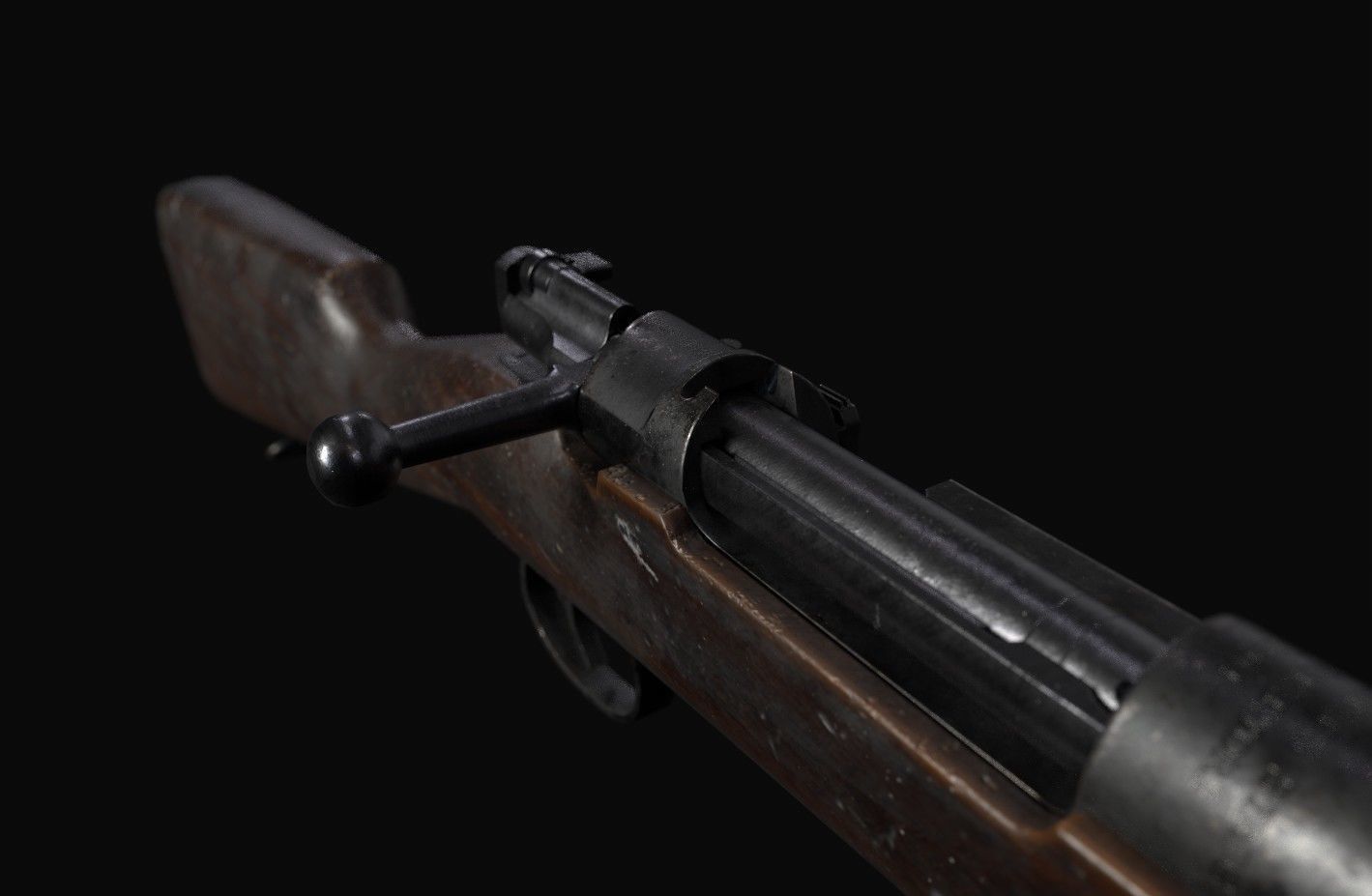 Swedish Mauser - Gevar m96 Low-poly 3D model_5