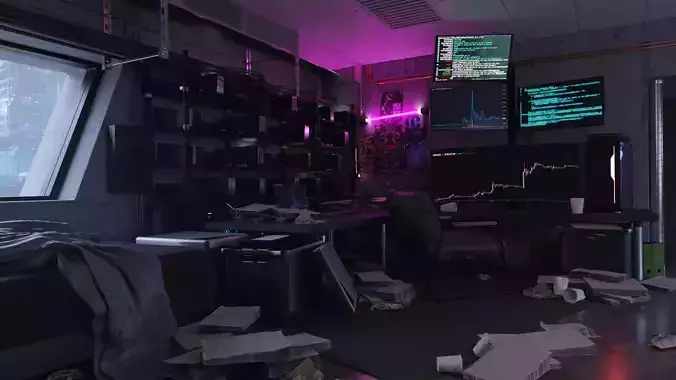 Cyberpunk Apartment Scene - The Miner 3D model