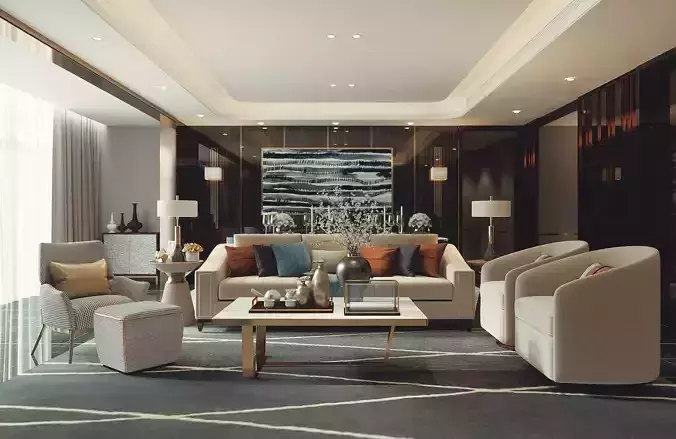 LivingRoom living room with modern furniture