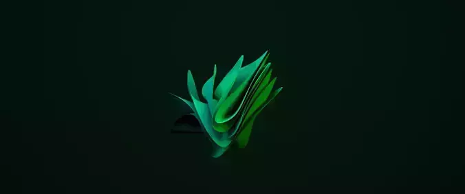 windows 11 abstract thing green