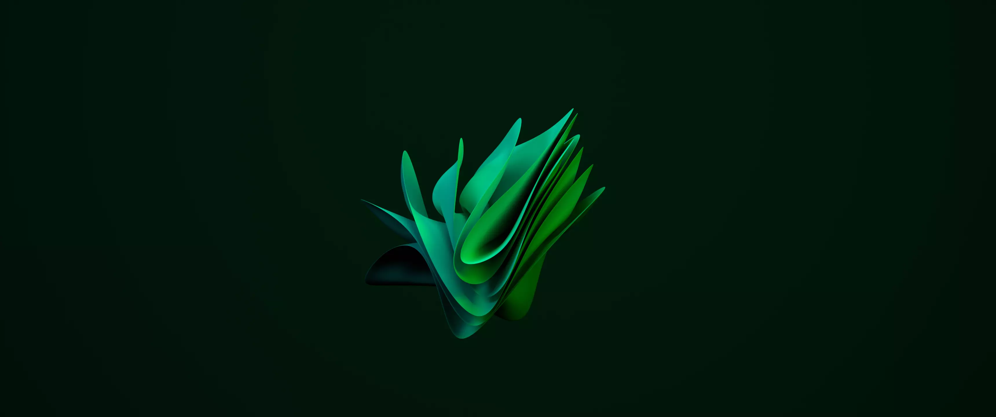 windows 11 abstract thing green 3D model_0