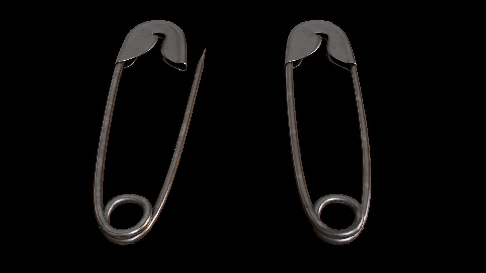 Safety Pin  Low-poly 3D model_11
