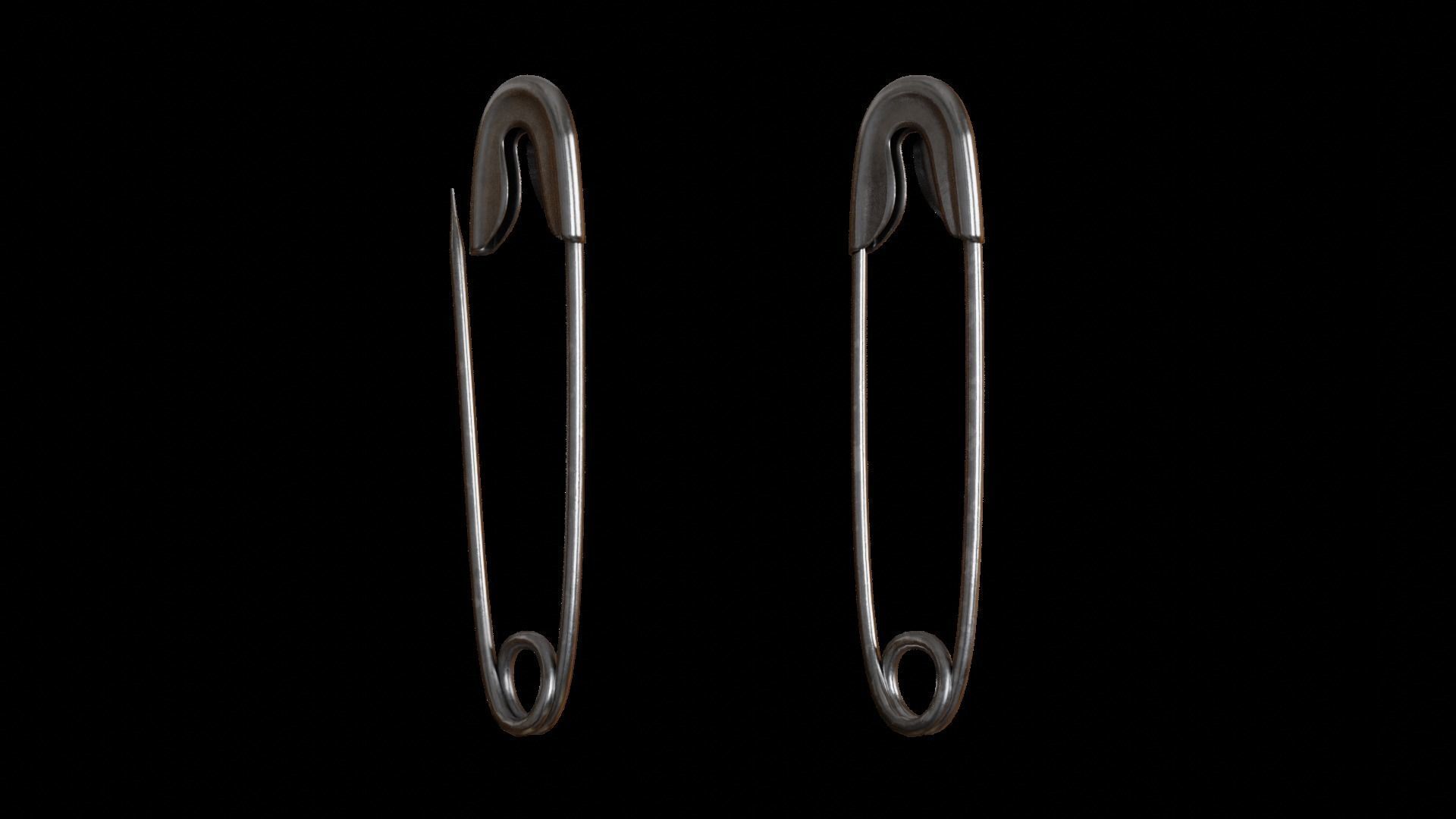 Safety Pin  Low-poly 3D model_5