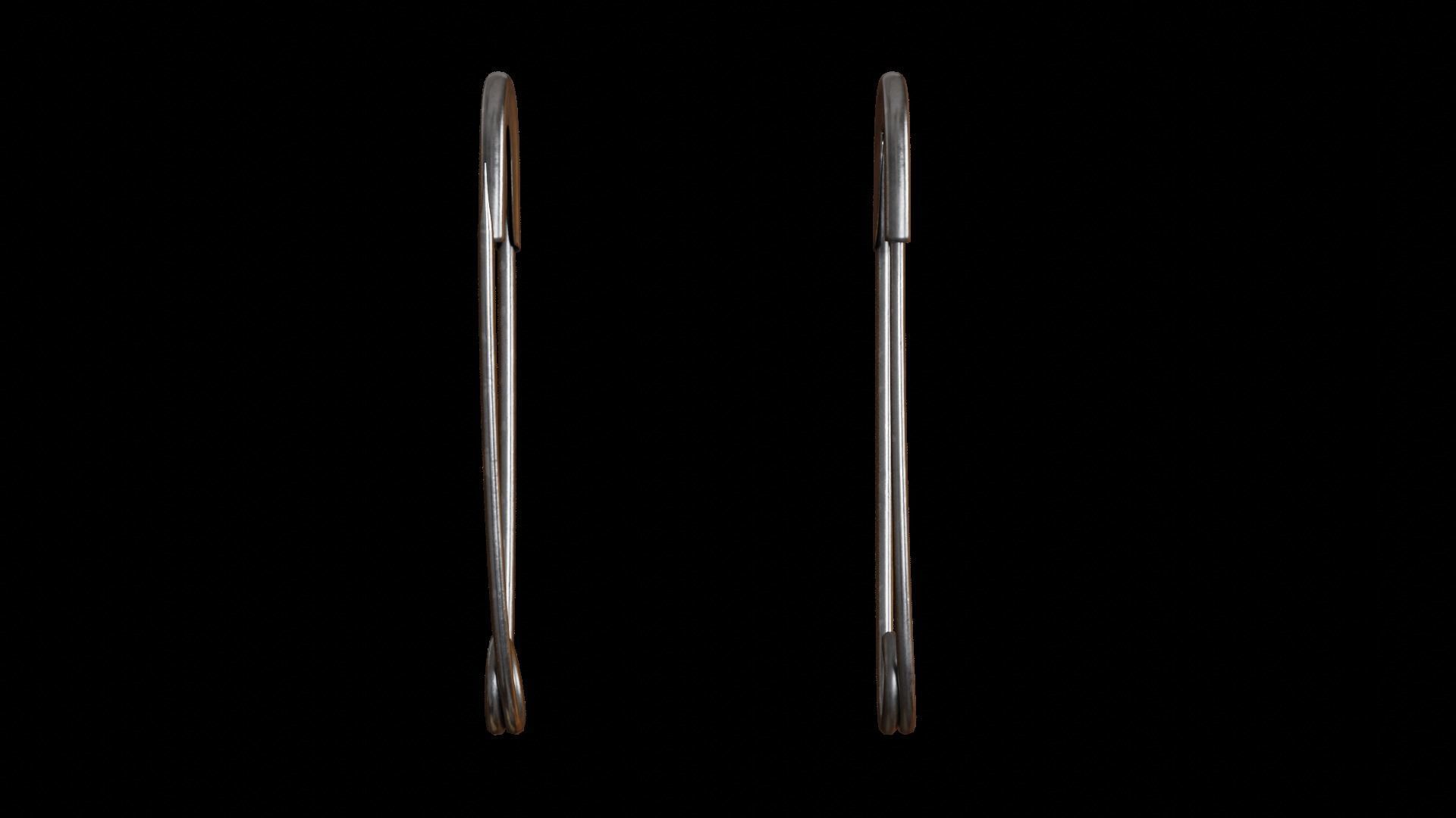 Safety Pin  Low-poly 3D model_8