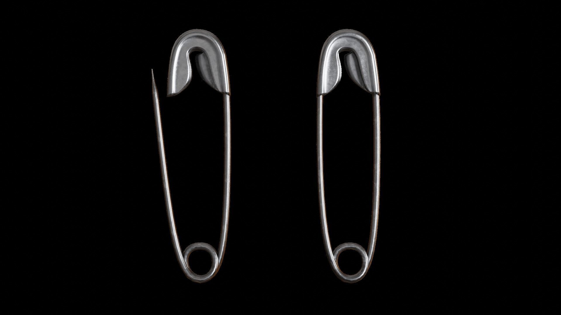 Safety Pin  Low-poly 3D model_6