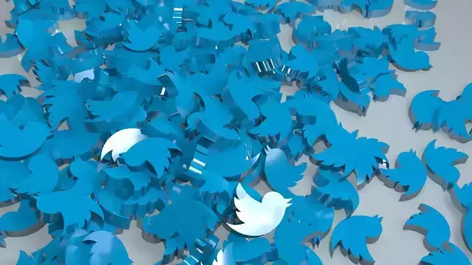 Twitter Logo with Animation 3D