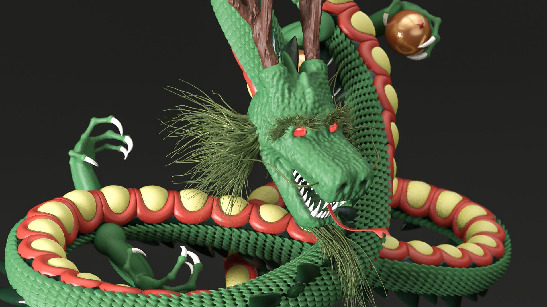 Shenron from Dragon Ball 3D model_8