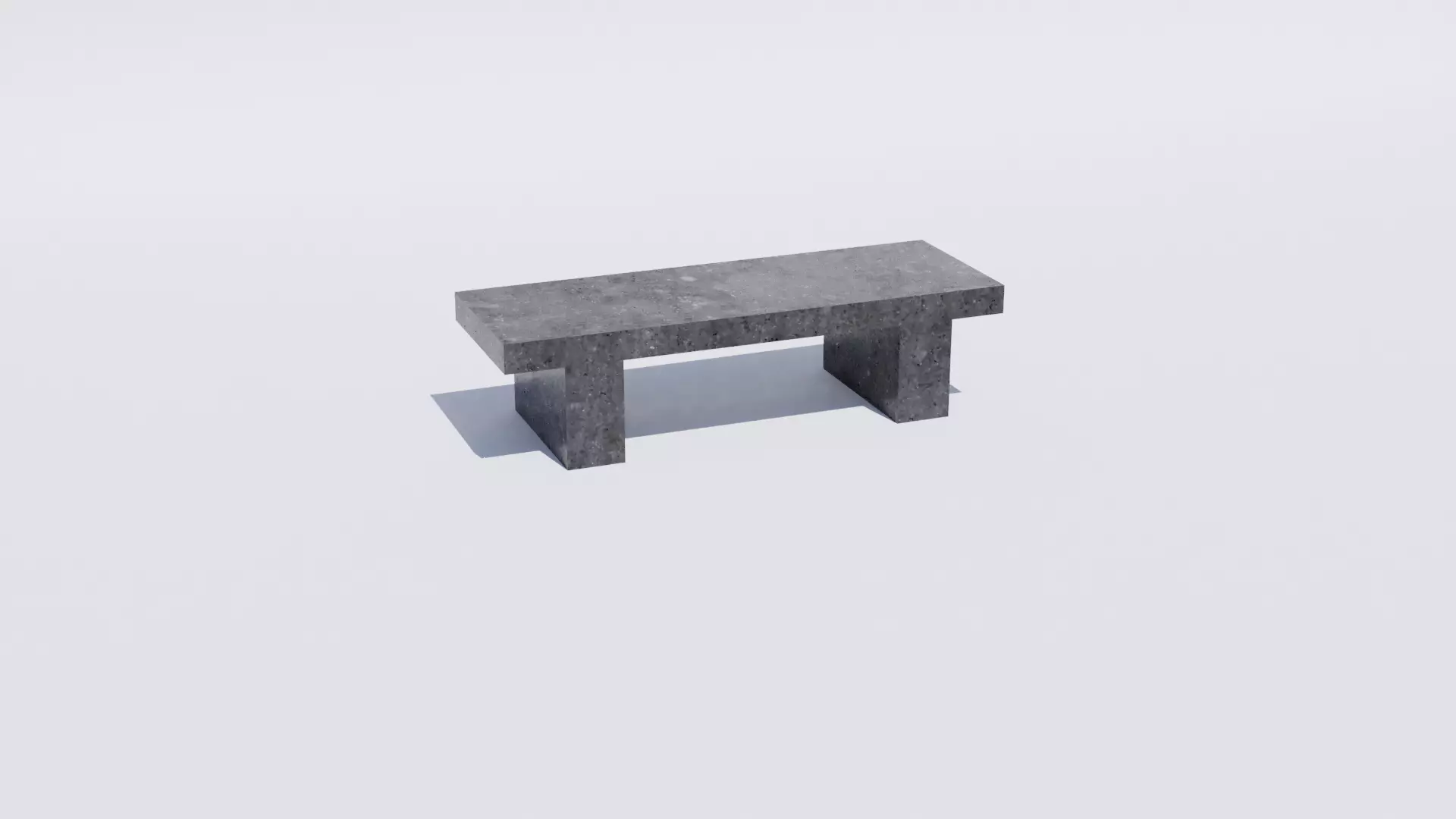 Concrete bench Free low-poly 3D model