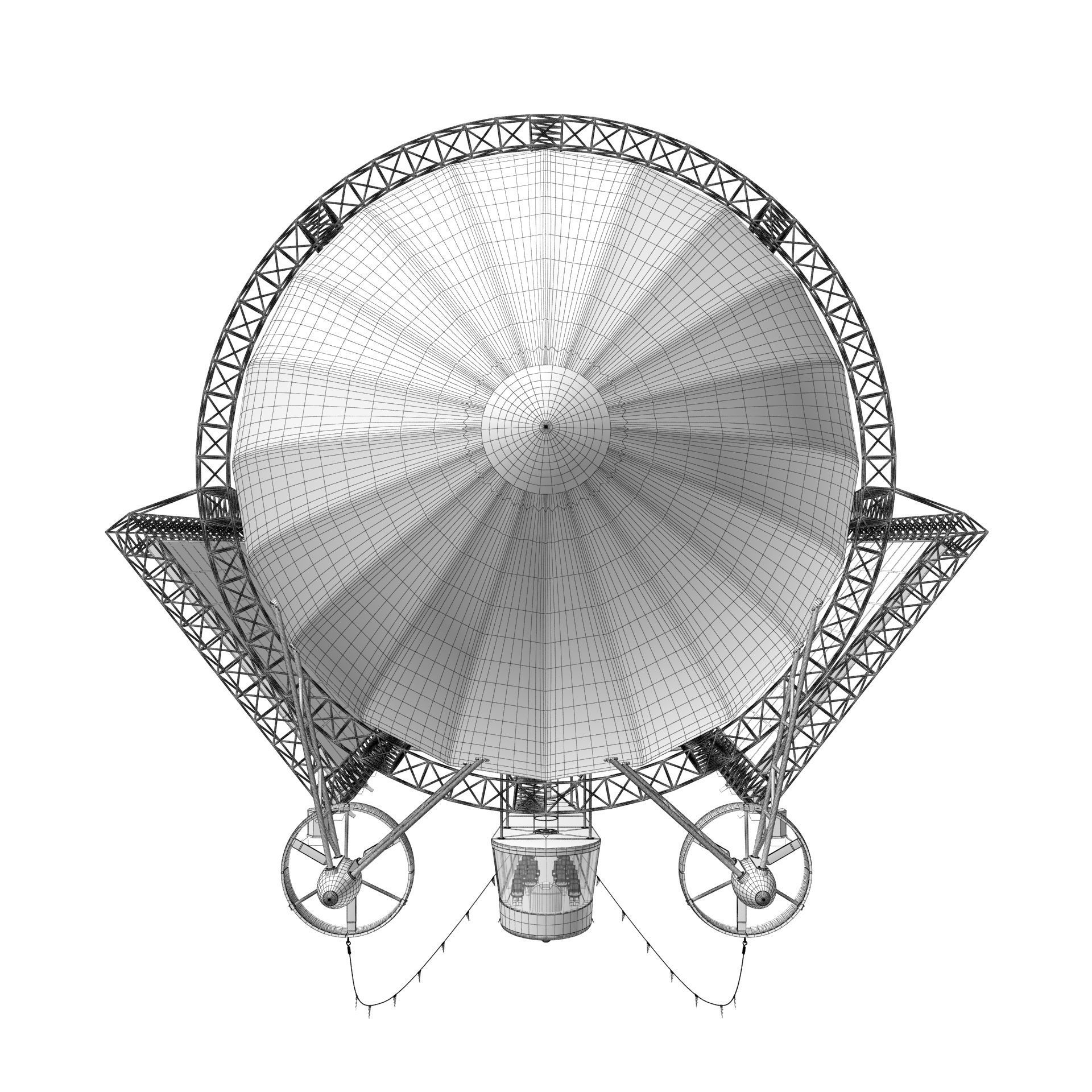 Advertising Zeppelin Coca-Cola 3D model_19