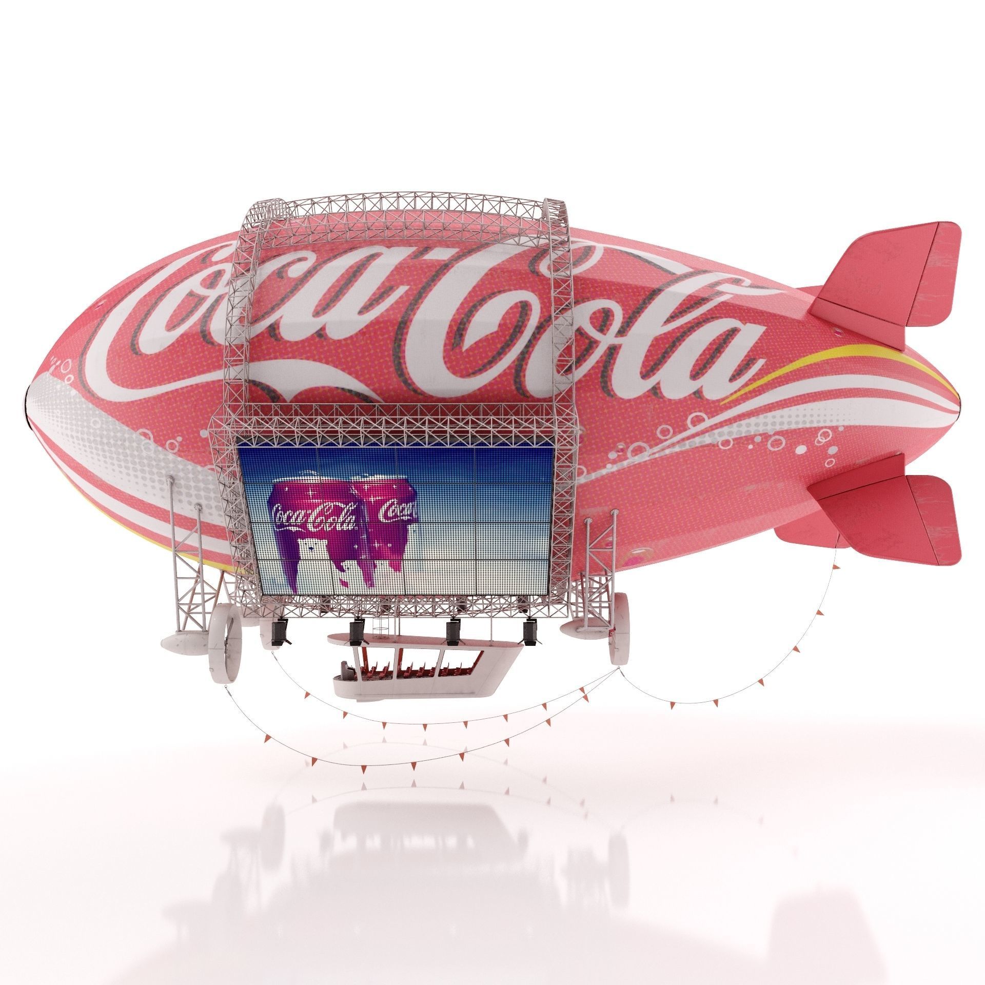Advertising Zeppelin Coca-Cola 3D model_5