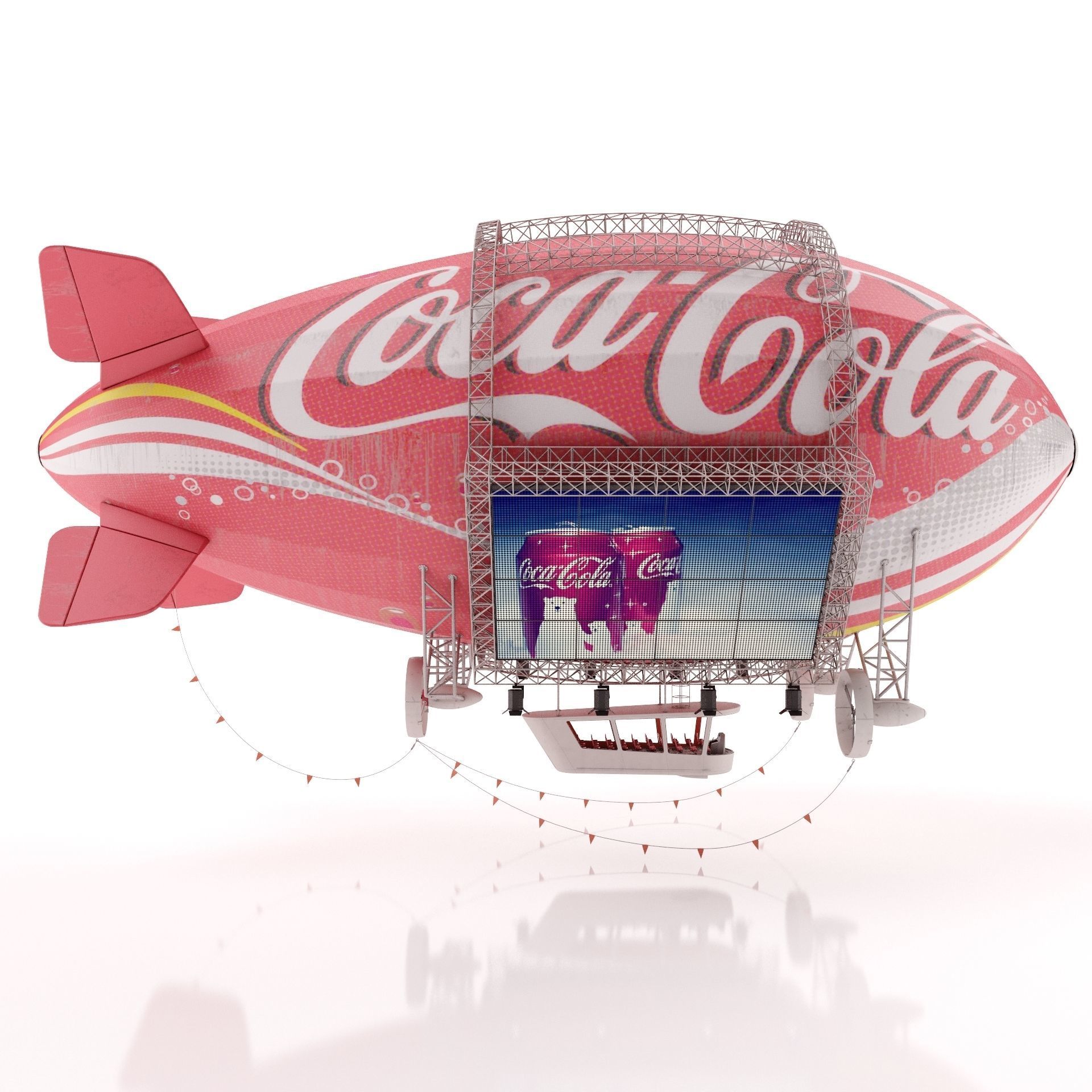 Advertising Zeppelin Coca-Cola 3D model_4