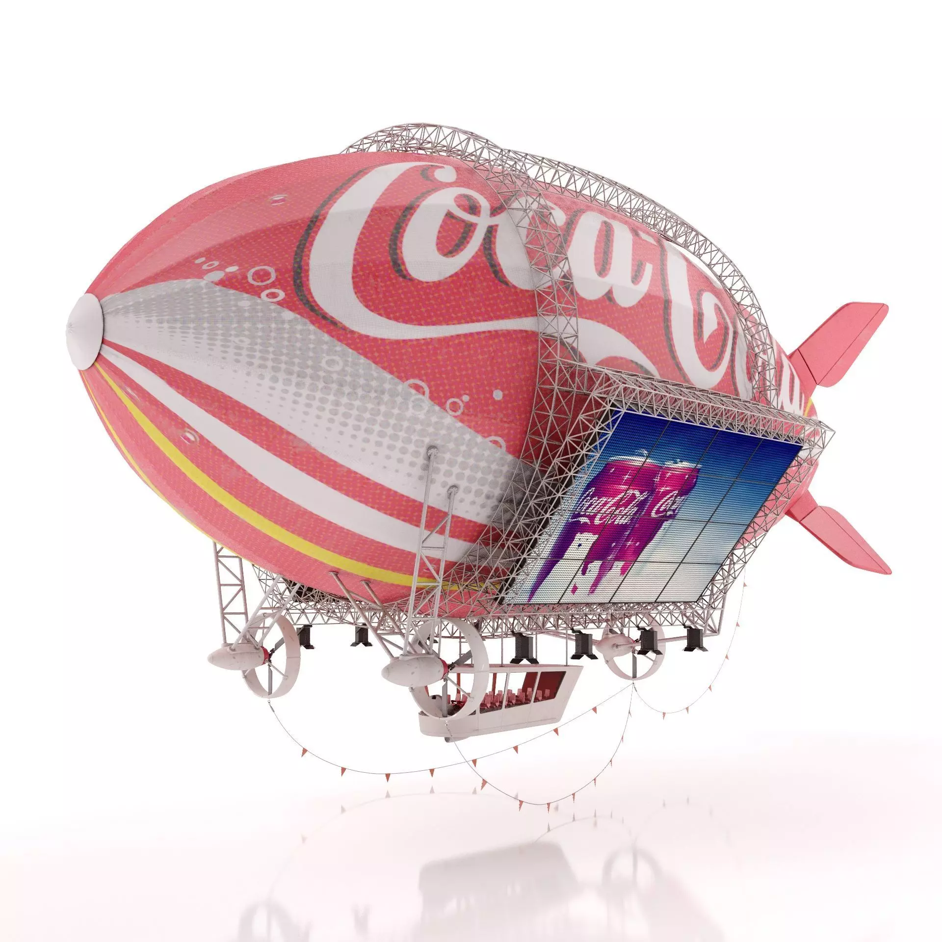 Advertising Zeppelin Coca-Cola 3D model_0