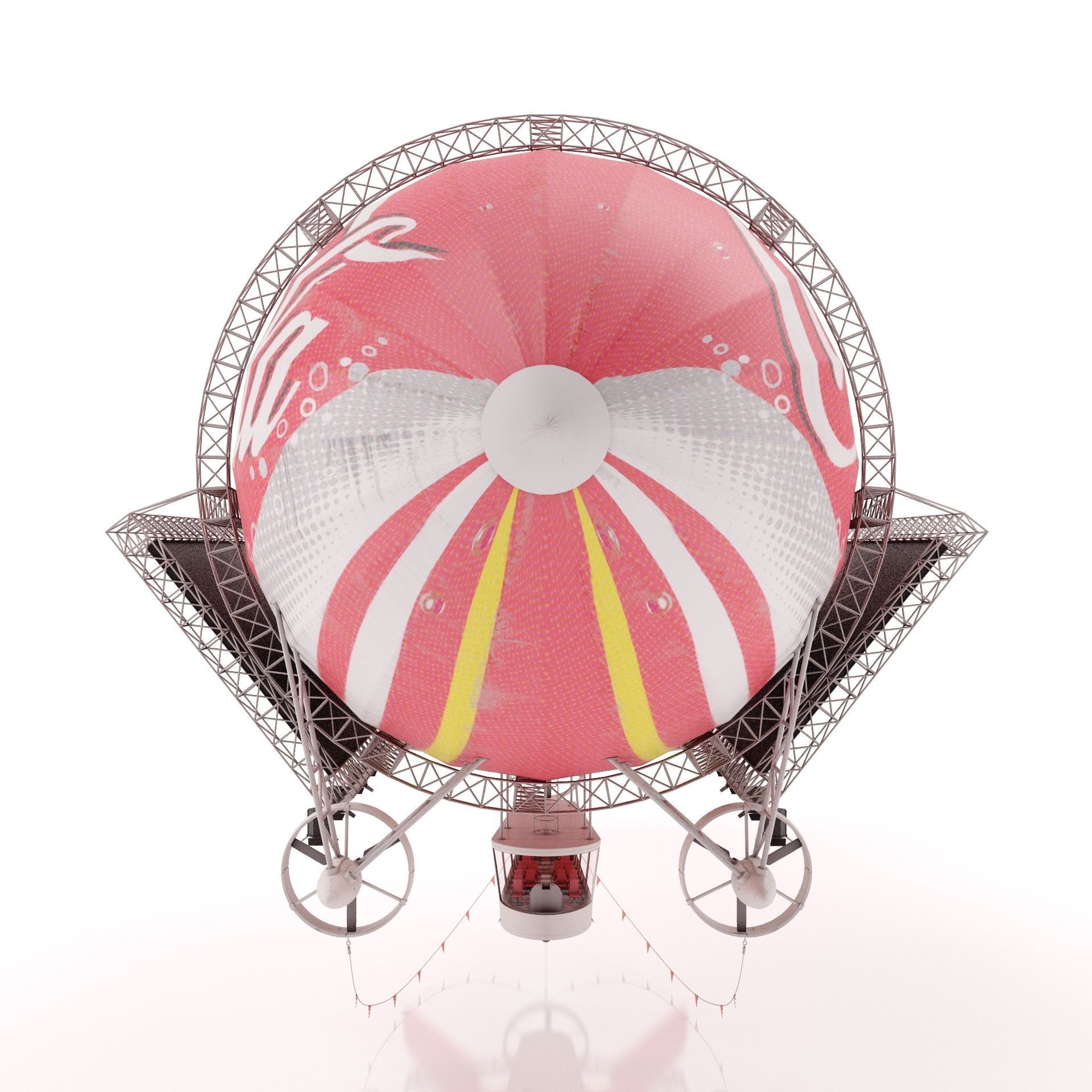 Advertising Zeppelin Coca-Cola 3D model_2