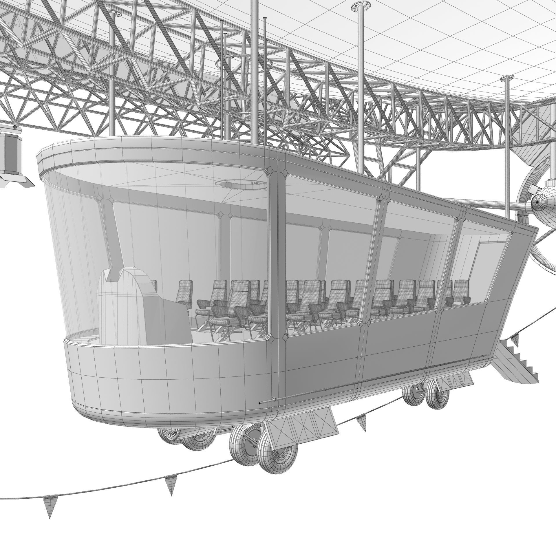 Advertising Zeppelin Coca-Cola 3D model_29