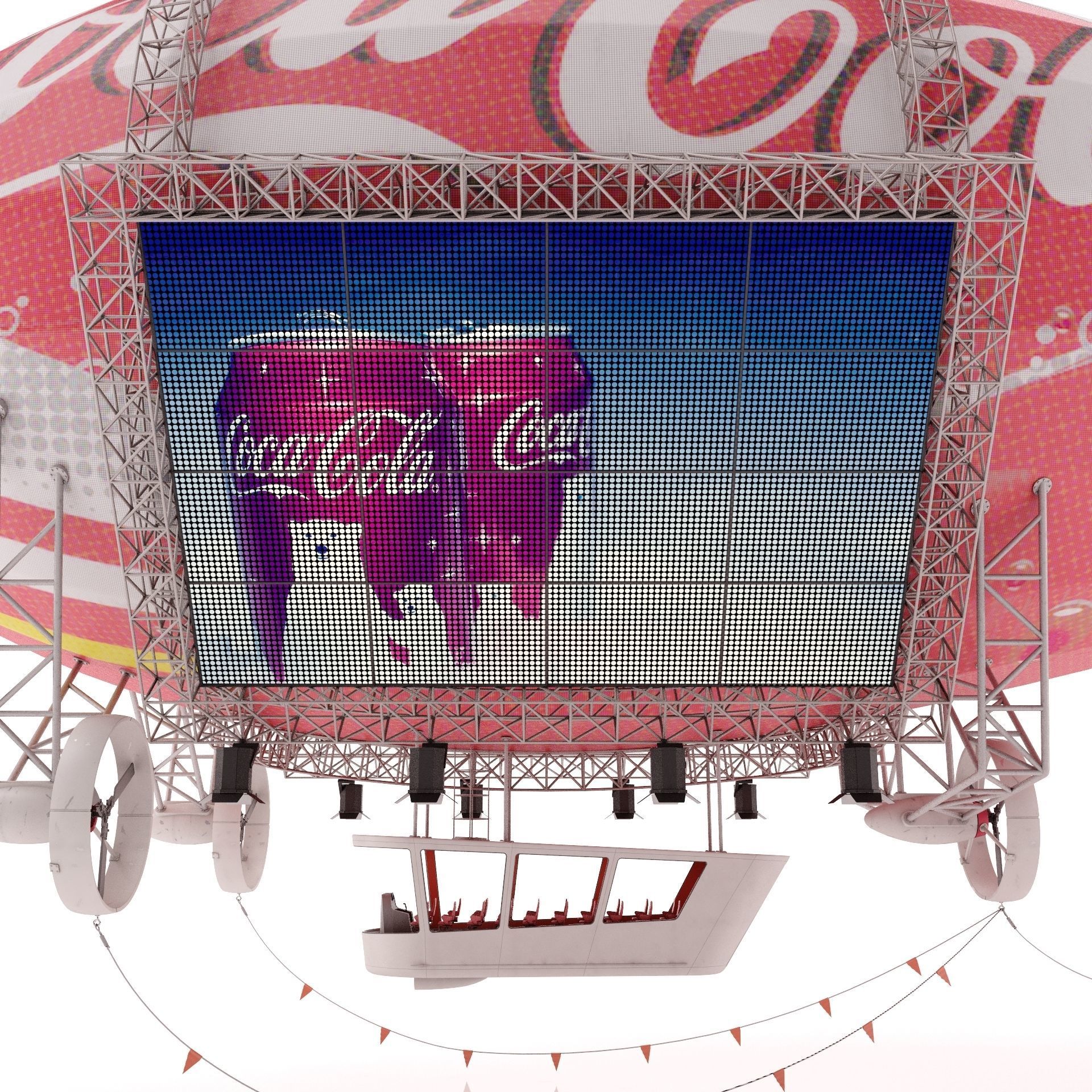 Advertising Zeppelin Coca-Cola 3D model_9