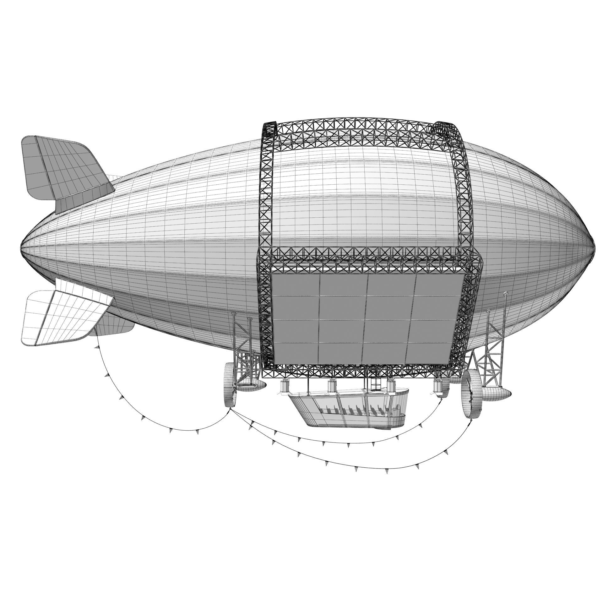 Advertising Zeppelin Coca-Cola 3D model_21