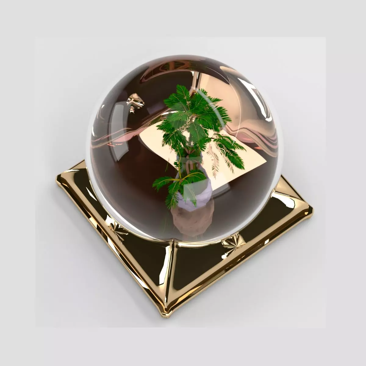 Crystal ball 3D model_0