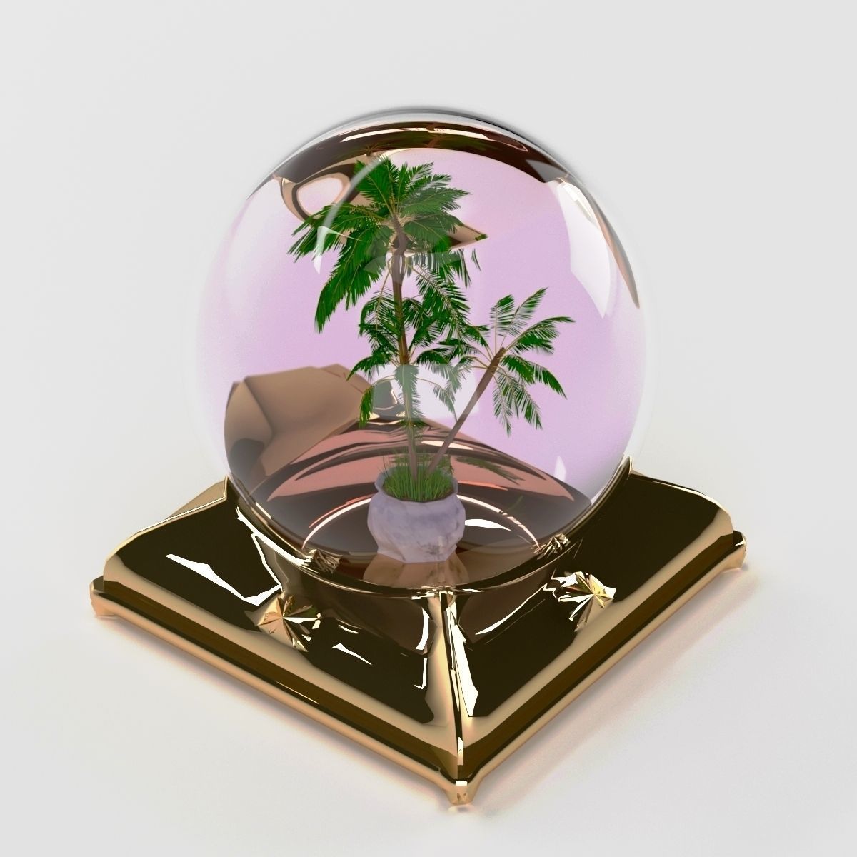 Crystal ball 3D model_2