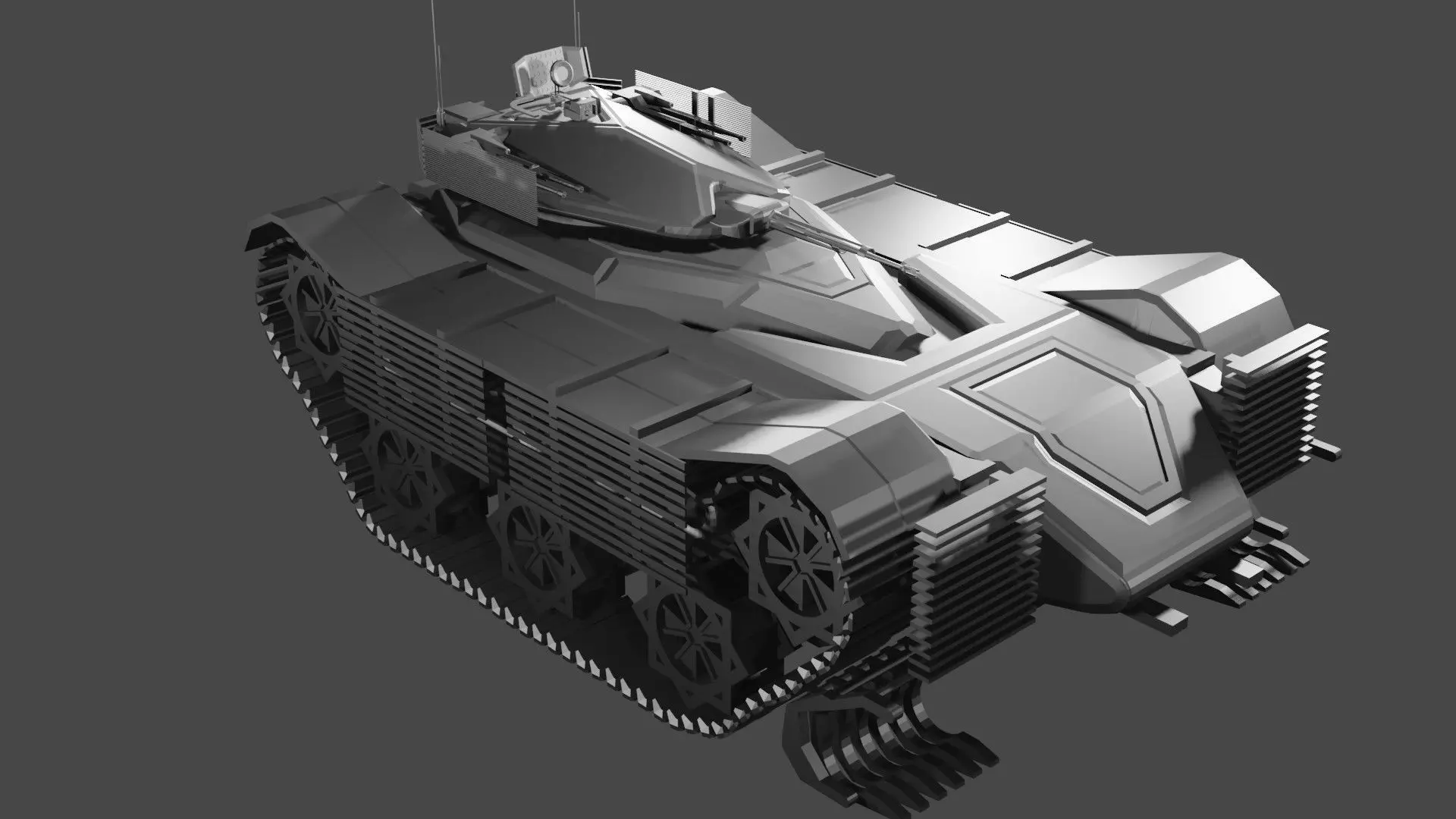 Unmanned tank 3D model