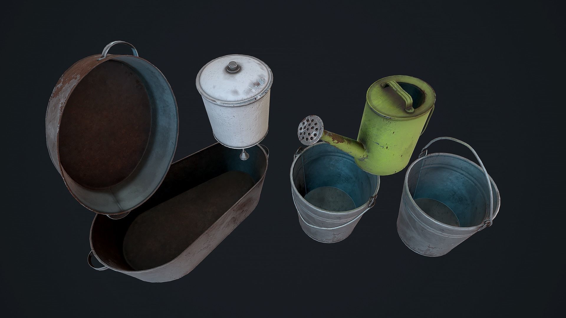 Household Props Low-poly 3D model_6