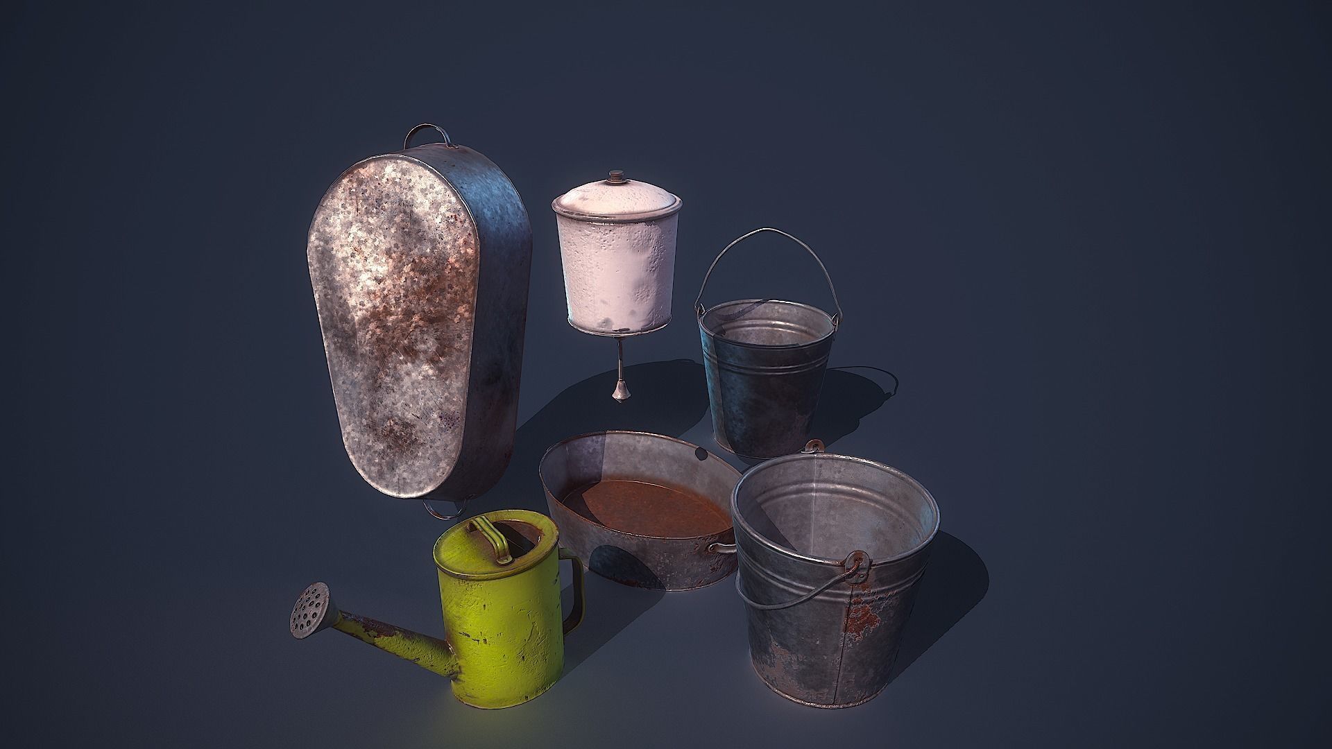 Household Props Low-poly 3D model_5