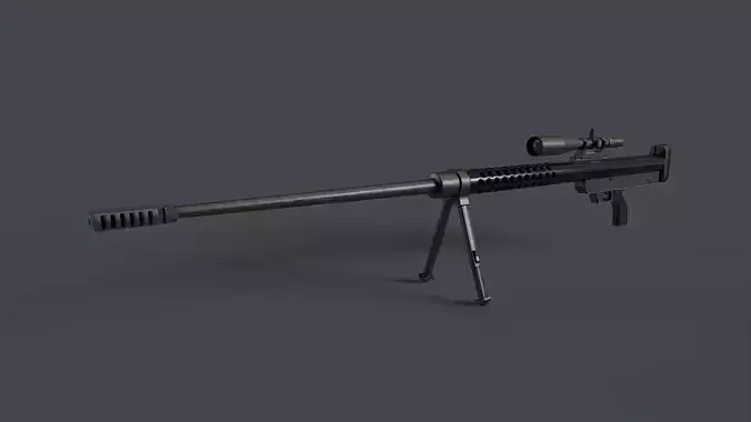 Shaher  Iranian heavy rifle  Low-poly 3D model