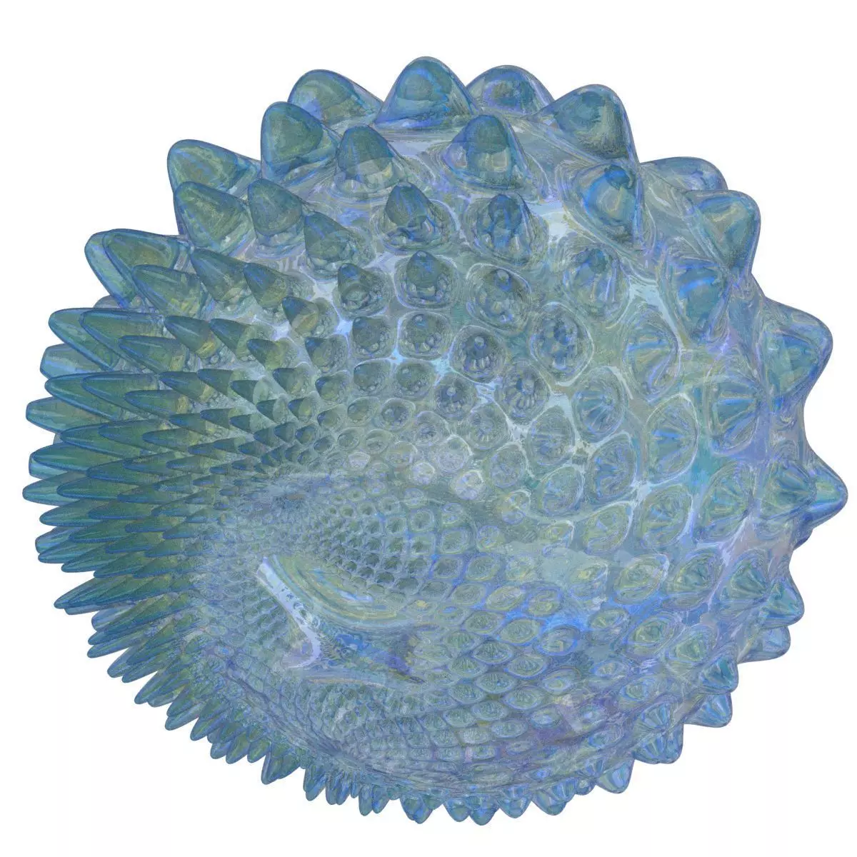 Untouch glass dish with pattern 3D model