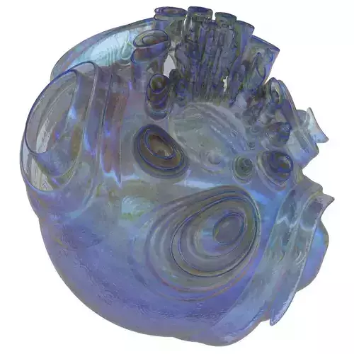 The Volcano glass fish 3D model