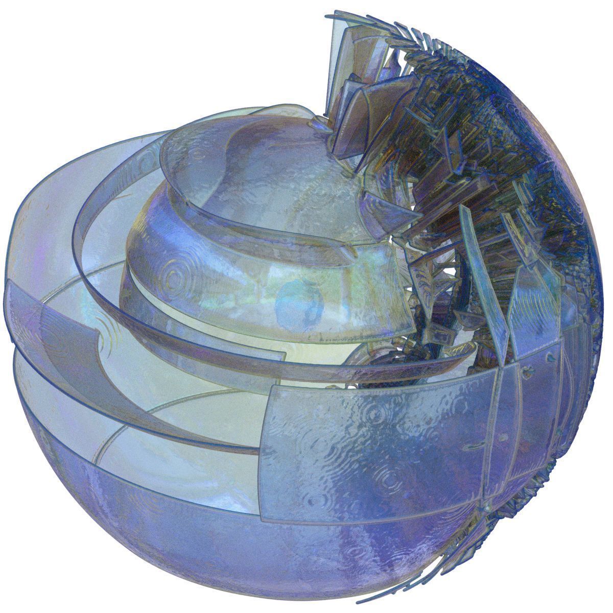 Swirl sphere 3D model_7