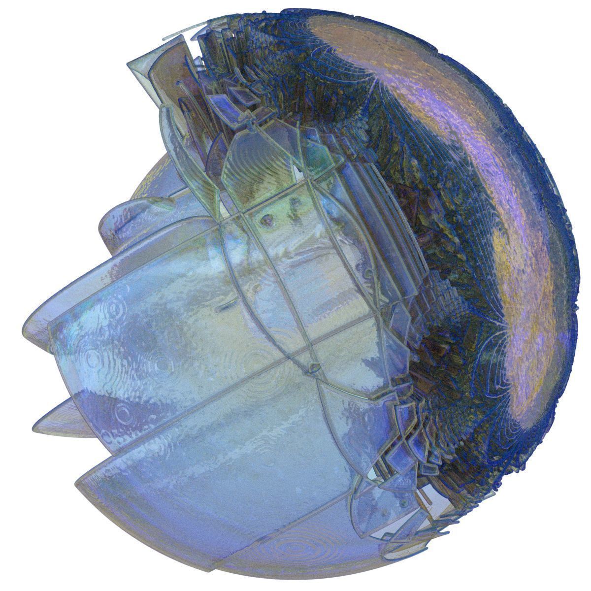 Swirl sphere 3D model_6