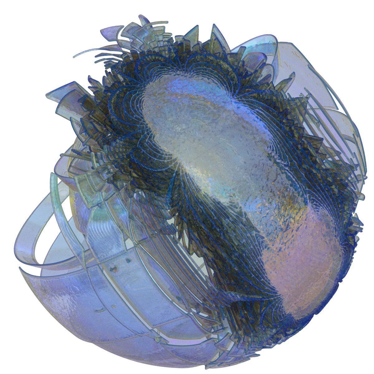 Swirl sphere 3D model_5