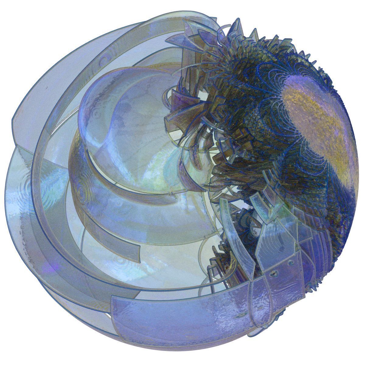 Swirl sphere 3D model_1